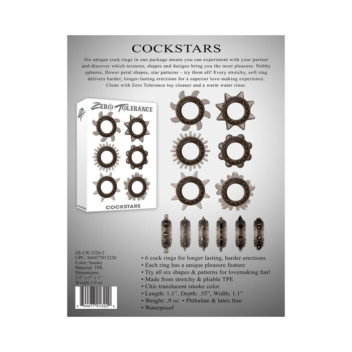 Zt Cockstars Cock Ring Set Of 6 Unique Shapes - SexToy.com