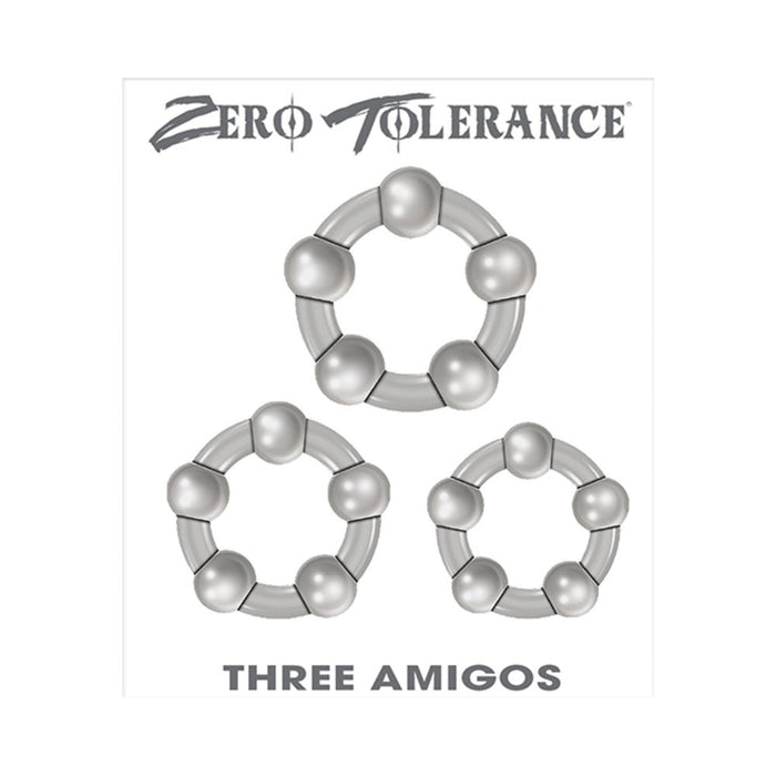 ZT Three Amigos Cock Ring Set Of 3 - SexToy.com