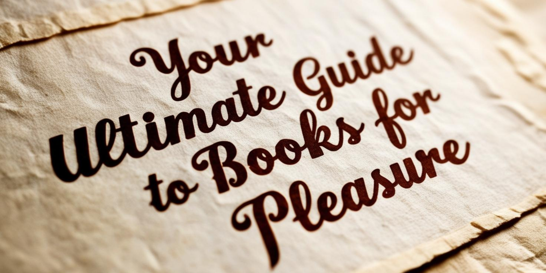 Your Ultimate Guide to Books for Pleasure