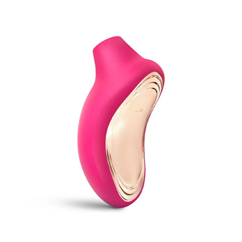 Pink and rose gold Lelo Sona 2 rechargeable clitoral stimulator with ergonomic design and smooth silicone finish.