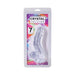 Crystal Jellies Curved Realistic Cock with Balls 7 in. Clear