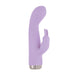 Lavender silicone My Secret Rabbit vibrator with ergonomic curve and dual stimulation design on white background.
