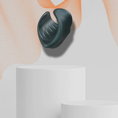 MAN WAN Starter Travel Size Silicone Vibrating Masturbator Pine Grey