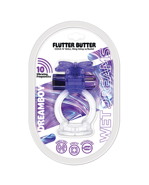Wet Dreams Dream Boy Flutter Butter w/Bullet - Purple