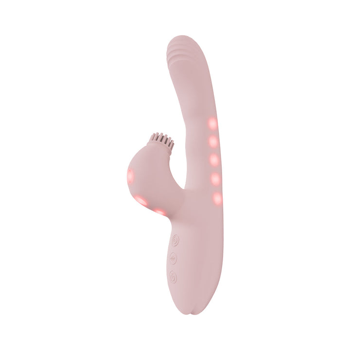 VIVE Andria LED G-Spot Vibrating and Tap Clit Stimulator Pink - product view 2