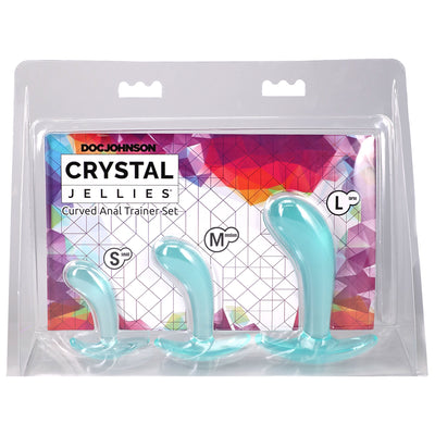 Crystal Jellies Curved Anal Trainer Set Teal