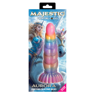 Creature Cocks Majestic Aurora Unicorn Silicone Dildo