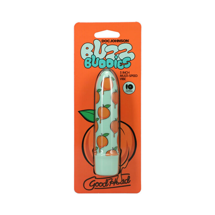 GoodHead Buzz Buddies 5 in. Muti-Speed Vibe Peaches