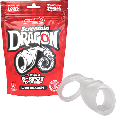 Screamin' Dragon Luck Dragon G-Spot Texture Ring Clear