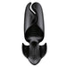 Black ergonomic male masturbator with textured interior and dual-wing design for enhanced stimulation.