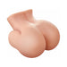 Realistic large bubble butt male masturbator in soft flesh tone material with detailed curves and smooth texture.