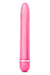Sleek pink slimline vibrator with a pearl finish and silver accent ring on a white background.