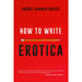 Book cover of How to Write Erotica by Rachel Kramer Bussel with a red background and a pencil graphic.