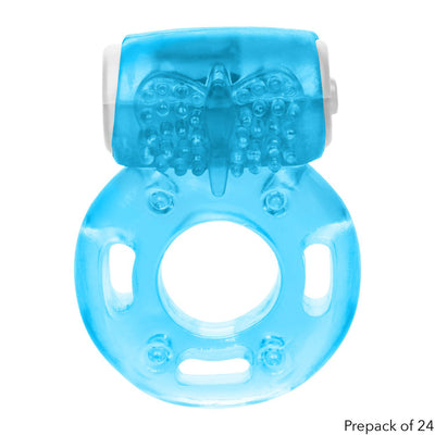 Foil Pack Vibrating Ring Blue 24 Pack