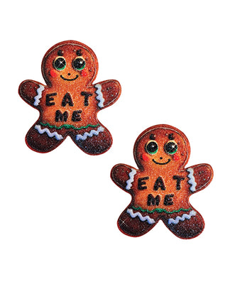 Neva Nude Yum Yum Gingerbread Man Glitter Pasties - Brown o/S