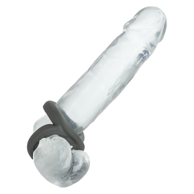 Alpha Liquid Silicone Beaded Crazy 8 Ring Grey