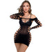 Black Pearl Cut Out Long Sleeve Dress Black
