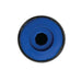 Top view of the Selopa Hide & Seek Stroker showing its blue quilted exterior and central opening.