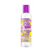 Clear 4 oz bottle of 3some 3-in-1 passion fruit flavored lubricant with purple cap and colorful label design.