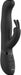 Black silicone Vive Izara rotating beads rabbit vibrator with curved shaft and dual clitoral stimulators.