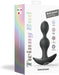 Black Twinny Bud anal plug with dual rounded beads, ergonomic base, and USB rechargeable, shown with product packaging.