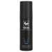 Black bottle of ID Velvet silicone lubricant with minimalist white and blue text and graphics, 4.2 fl oz size.