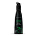Black pump bottle of Wicked Candy Apple flavored water-based intimate lubricant, 4oz with green apple graphic.