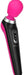 Palm Power Extreme Body Massager in black and fuchsia with ergonomic handle and detachable silicone head.
