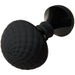 Black Vive Enoki bendable massager with textured silicone head and glossy ABS handle, designed for flexible use.