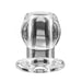 Clear medium-sized tunnel plug made of flexible, durable silicone and TPR blend with a hollow center design.