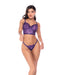 Let Yourself Glow Embroidered Lace Crop Top & Thong 2 pc Set - Violet S/M