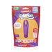 Screaming O 4B Demon grape purple mini vibrator in eco-friendly compostable packaging with product features and branding.