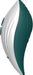 Evolved Palm Pleasure vibrator in teal and white with ergonomic curved design and two-button controls.
