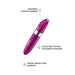 Compact purple massager with discreet lipstick design, travel-ready size, and sculpted tip for focused pleasure.