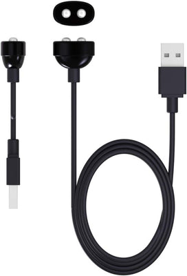 Magnetic USB charging cable for Shots Irresistible Invincible vibrator with dual contact points and standard USB plug.