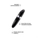 Compact black LELO Mia 2 massager with discreet lipstick design, travel-ready size, and sculpted tip for focused pleasure.