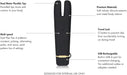 Black Crave Duet Flex vibrator with dual flexible tips, soft silicone exterior, travel lock, and built-in USB rechargeable port.