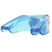 Blue translucent silicone tongue-shaped oral pleasure vibe with built-in motor and ergonomic design.