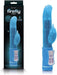 Blue Firefly Jessica rotating rabbit vibrator with glow-in-the-dark feature and control panel on the handle.