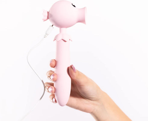 Natalie's Toy Box Lick N' Stick Clit Flicker & G-spot Vibe - Pink