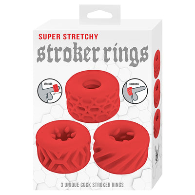 Super Stretchy Stroker Rings-Red