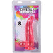Crystal Jellies Curved Realistic Cock With Balls 8 Inch Pink