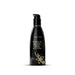 Wicked Aqua Vanilla Bean flavored water-based intimate lubricant in a sleek black 2oz pump bottle with vanilla flower design.