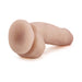 Beige 7-inch realistic dildo with suction cup base and textured details for a natural feel.