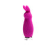 VeDO Crazzy Bunny rechargeable mini vibe in bright pink with a smooth silicone finish and silver base.