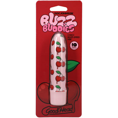 Goodhead Buzz Buddies 5 Inch Muti-Speed Vibe Cherries Light Pink