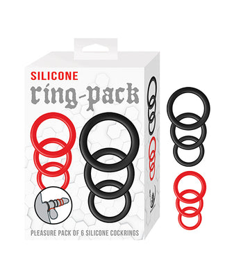 Nasstoys Silicone Ring Pack - Red/Black