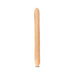Beige double-ended dildo with realistic texture and pronounced heads on both ends, 18 inches total length.