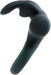 Black silicone Frisky Bunny rechargeable vibrating ring with curved design and bunny ear stimulator.