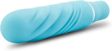 Blush Luxe Nimbus Mini Stimulator in blue with smooth satin finish and textured swirl design.